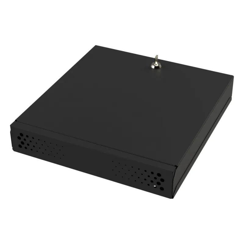 Gabinete Metálico para DVR/NVR. Tamaño Max. de DVR/NVR: 445 x 88 x 400mm (An.xAl.xProf.). Compatible con Fuente SLIM.