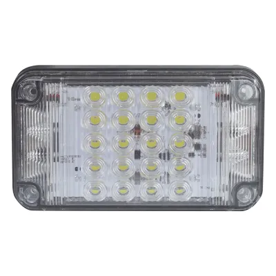 Luz de Advertencia de 7X4", Color Claro, Con Luces de Trabajo, Ideal para Ambulancias