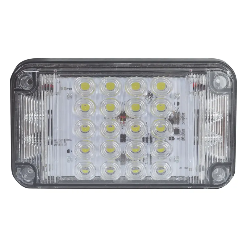 Luz de Advertencia de 7X4", Color Claro, Con Luces de Trabajo, Ideal para Ambulancias