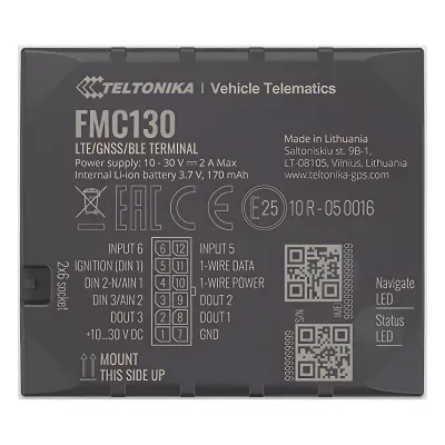 Profesional Rastreador Vehicular (GPS) 4G LTE CAT 1 y 2G / Identificación de Conductores / Bloqueo Remoto / Detección de Jammer / Sensores Bluetooth / Múltiples I/O