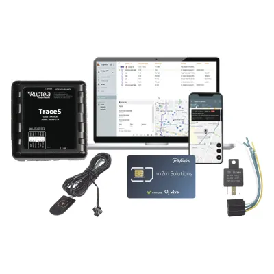Kit de Localizador Vehicular 2G y 4G/ Rastreo / Conducción eficiente / Deteccion de Jammer / Registro de conductores / Relay + Botón de pánico + EPCOMGPSMENSUAL + SIM30M2M + datos por 1 mes