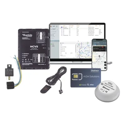 Kit de Localizador 4G LTE / 1 MICSIM25GPS y datos 1 año + 1 BLUEPUCKRHT + 1 EPCOMGPSMENSUAL + RELAY + Botón SOS
