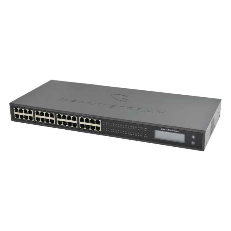 Adaptador VoIP GrandStream de 32 FXS 2 puertos telco 50 pins p/montaje en rack