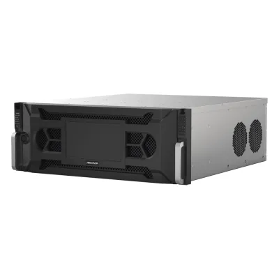NVR 12 Megapixel (4K) / 128 Canales IP / 24 Bahías de Disco Duro / 4 Tarjetas de Red / Soporta RAID / Reconocimiento Facial / Bases de Datos / Filtro de Falsas Alarmas / Detección de Cuerpo Humano y Vehículos