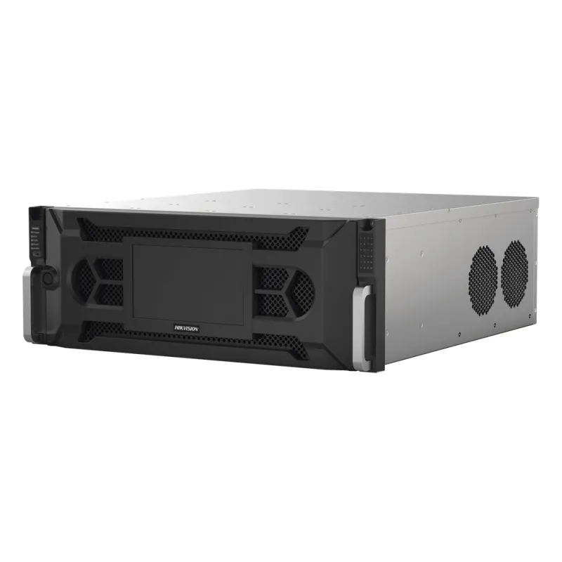 NVR 12 Megapixel (4K) / 128 Canales IP / 24 Bahías de Disco Duro / 4 Tarjetas de Red / Soporta RAID / Reconocimiento Facial / Bases de Datos / Filtro de Falsas Alarmas / Detección de Cuerpo Humano y Vehículos