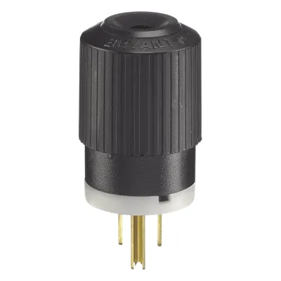 Clavija Negra 15 A 125 V CA 2 Polos 3 Hilos (NEMA 5-15P).
