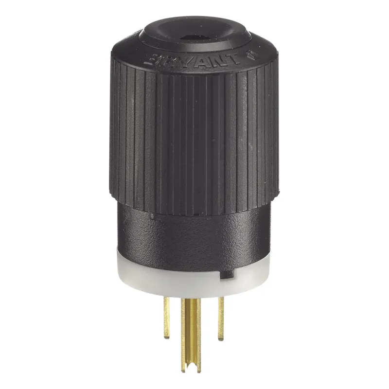 Clavija Negra 15 A 125 V CA 2 Polos 3 Hilos (NEMA 5-15P).