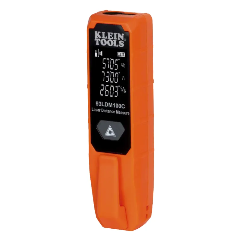 Medidor Compacto Láser de Distancias. Rango: 5.1 cm a 30.5 m / Opción cm o pulg. o Combinado / Clip para Bolsillo.