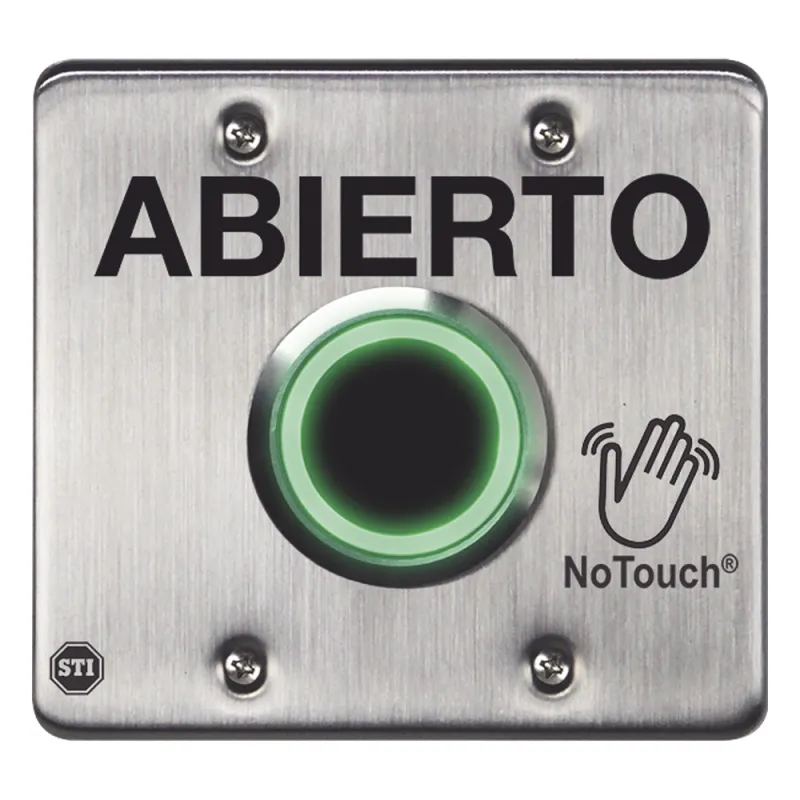 Interruptor IR NoTouch® de Acero Inoxidable, Salida Doble, ABIERTO