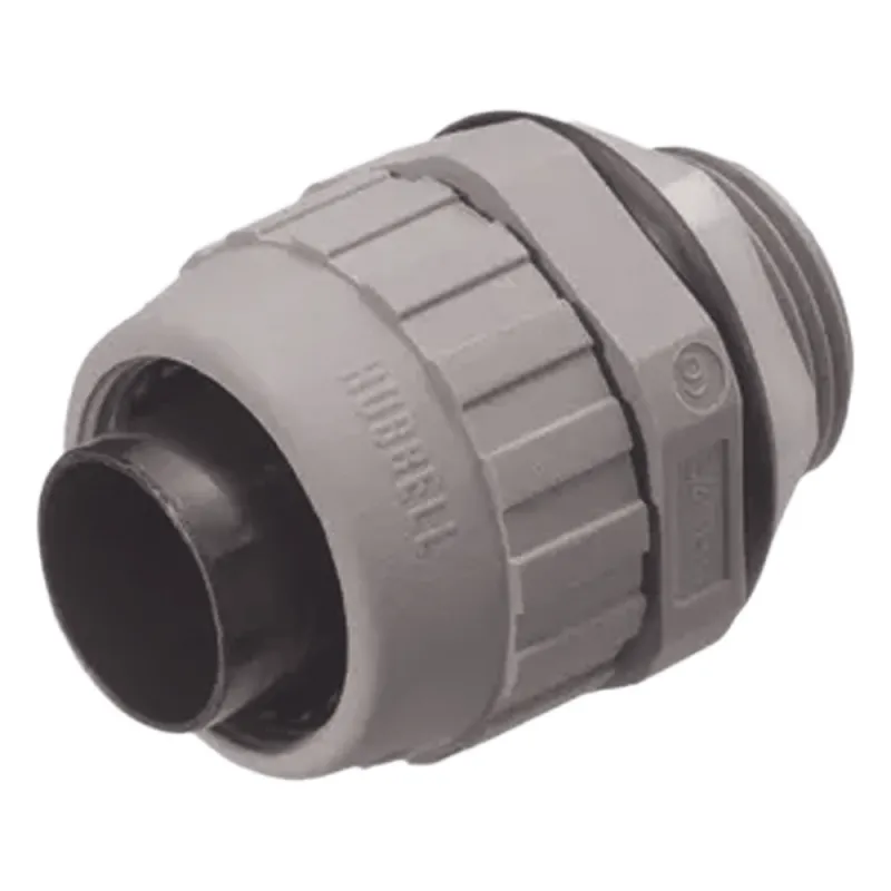 Conector Recto de Nylon de 1/2" para Tubería Liquidtight Polytuff.