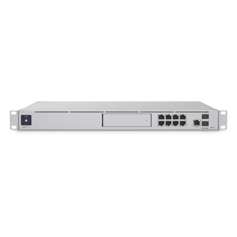 UniFi OS Console: Dream Machine Special Edition, 8 puertos LAN RJ45 con POE, 1 LAN SFP+, 1 WAN 2.5G RJ45 y 1 WAN SFP+, 128 GB de memoria interna. Todas las aplicaciones UniFi integradas