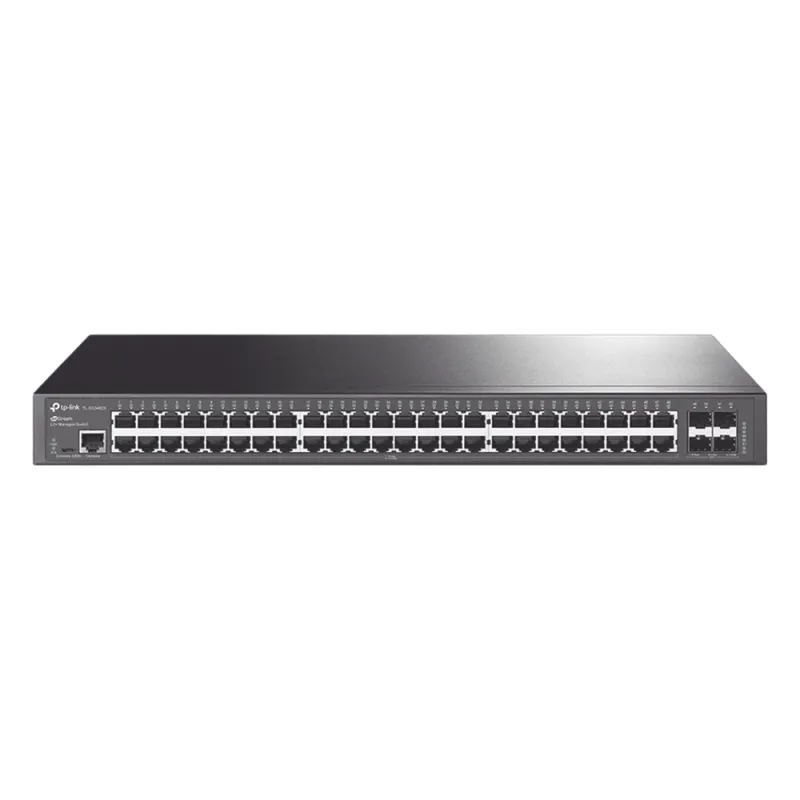 Switch Omada SDN Administrable / 48 puertos Gigabit y 4 puertos SFP+ / Funciones sFlow, QinQ y QoS / Administración centralizada OMADA