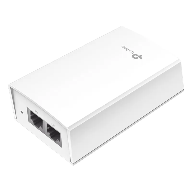 Inyector PoE Pasivo de 48V (24 Watts) / 2 puerto 10/100/1000 Mbps / Plug and Play / Montaje en Pared