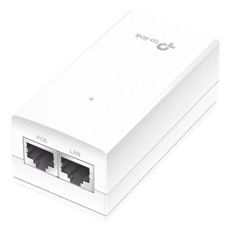 Inyector PoE Pasivo de 24V / 2 puerto 10/100/1000 Mbps / Plug and Play / Montaje en Pared