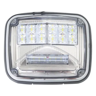 Luz de advertencia de 8 X 6", Color Claro, Con Luz de Trabajo Clara, Ideal para Ambulancias