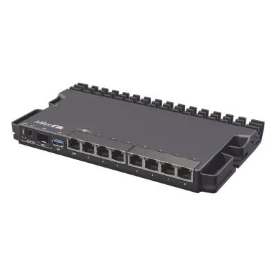 (RB5009UG+S+IN) RouterBoard, CPU 4 Núcleos, 8 Puertos Gigabit, 1 SFP+, Solo RouterOS v7