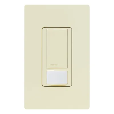 Apagador de pared Maestro con sensor de ocupación PIR y tecnología XCT, 120 V / 2 A para todo tipo de iluminación, cobertura de 81 m², color almendra