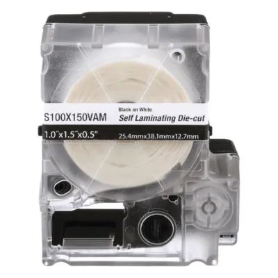 Casete de 125 Etiquetas Autolaminadas para Cables 8-4 AWG 1 x 2.25 Pulgadas (25.4 x 57.15 mm)