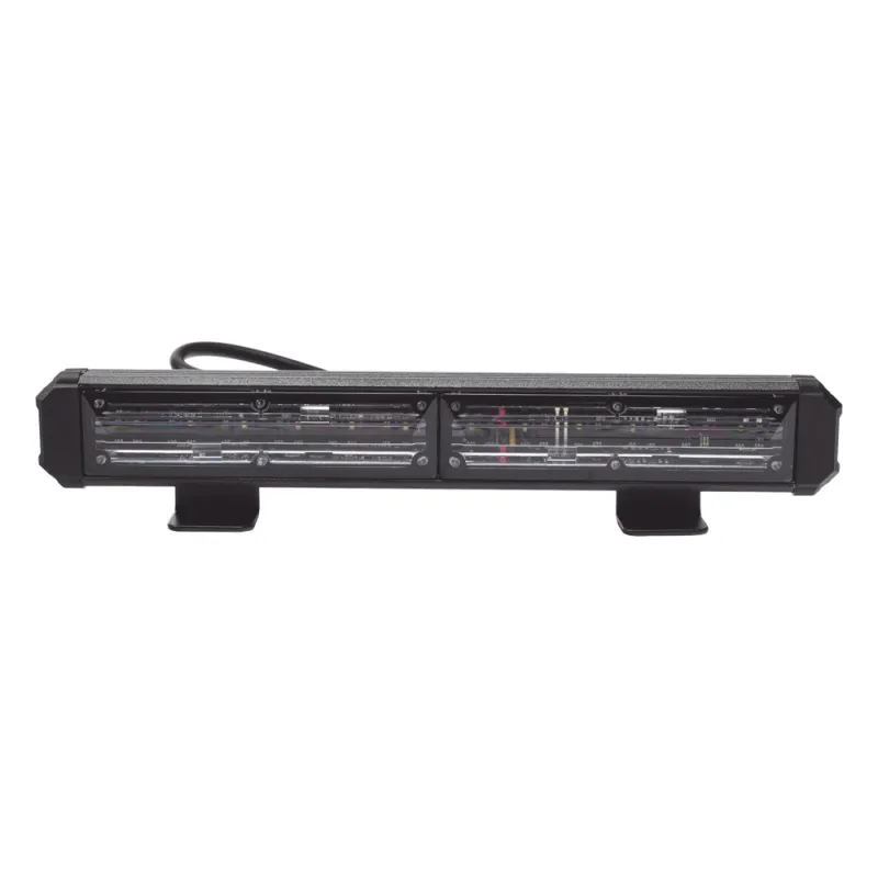 Barra de Luz de Advertencia, 2 Modulos de 6 LED, 11 Pulgadas Rojo / Azul