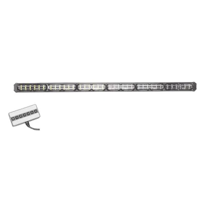 Barra de luz de advertencia de 6 Módulos de 6 LED, 30 Pulgadas, Ambar