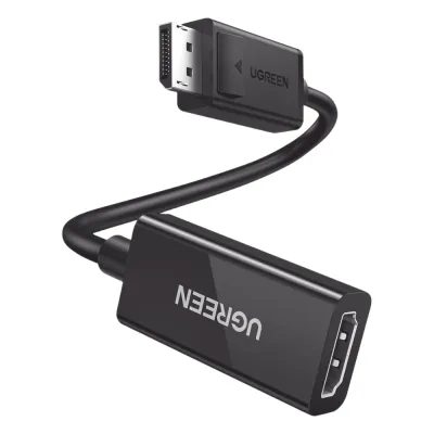 Convertidor DisplayPort a HDMI 4K@60Hz | 3D | HDR | Blindaje Interno | Botón Liberador | Largo 25 cm (9.84 Pulgadas) | Carcasa de ABS | Plug & Play.