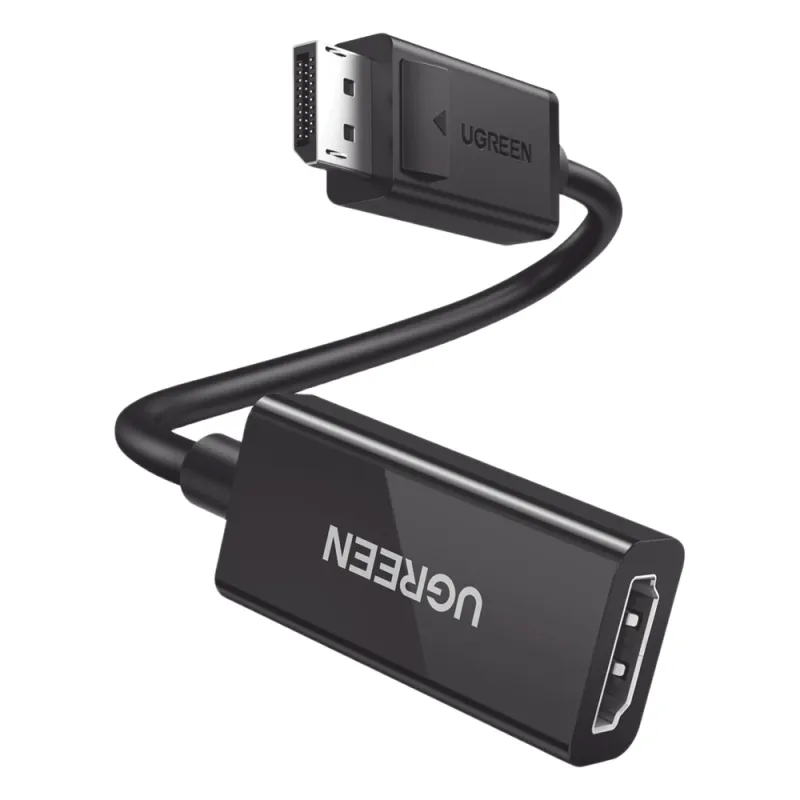 Convertidor DisplayPort a HDMI 4K@60Hz | 3D | HDR | Blindaje Interno | Botón Liberador | Largo 25 cm (9.84 Pulgadas) | Carcasa de ABS | Plug & Play.