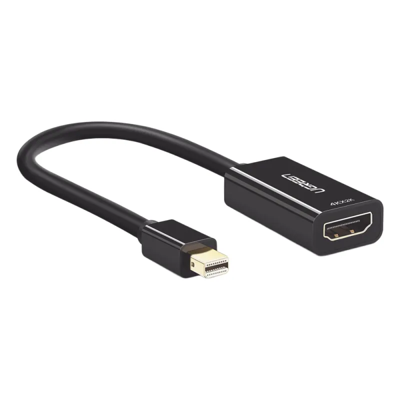 Convertidor Mini Display Port a HDMI / 4K@30Hz / Thunderbolt / Blindaje Interno Múltiple / Carcasa ABS / Longitud de 25 cm (9.84 pulgadas)