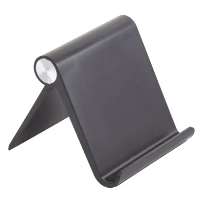 Soporte de Escritorio para Teléfono Celular / Ajustable de 0° a 100° / Goma Antiarañazos / Antideslizante / Amplia Compatibilidad con dispositivos de 4'' a 7.9'' / Plegable / ABS / Color Negro