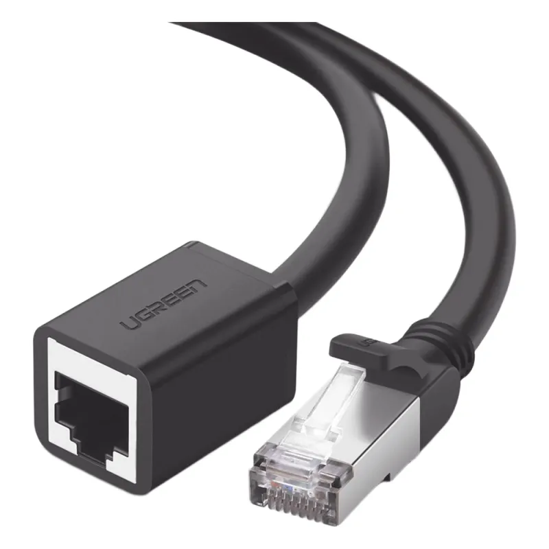 Cable de Extensión Cat6 RJ45 F/UTP / Macho a Hembra / 3 Metros (9.84 Pies) / Método de Conexión 568B / Velocidad de Transmisión 1000Mbps / Ancho de Banda del Canal 250MHz / Caja de Cobre / Negro