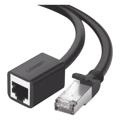 Cable de Extensión Cat6 RJ45 F/UTP / Macho a Hembra / 5 Metros (16.40 Pies) / Método de Conexión 568B / Velocidad de Transmisión 1000Mbps / Ancho de Banda del Canal 250MHz / Caja de Cobre / Negro