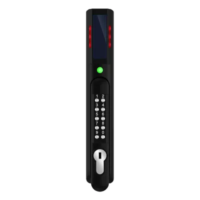 Chapa de Seguridad, Con Lector de Tarjetas de Frecuencia Dual (125 kHz y 13.56 MHz), Teclado de Autenticación y Sensor de Humedad Integrado