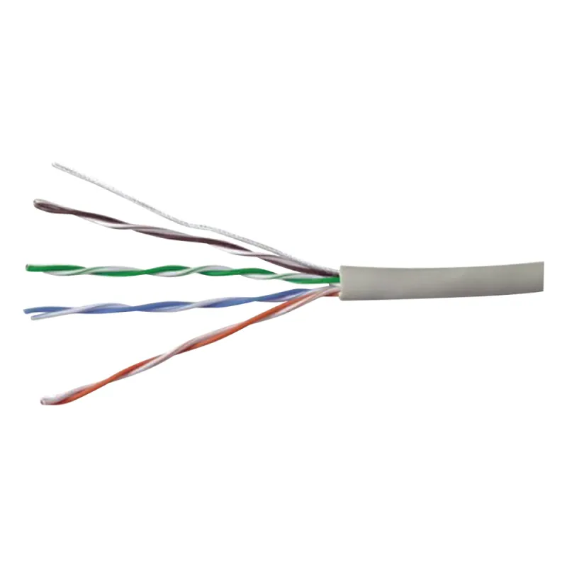 Bobina de Cable UTP 305 Metros (1000 Pies) de Cobre, PanNet, Gris, Categoría 5e (24 AWG), PVC (CM), de 4 Pares