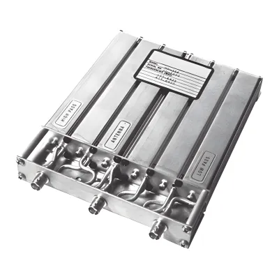 Duplexer Móvil para 406-440 MHz, 6 Cavidades, 5 a 10 MHz de Sep., 50 Watt, Conectores BNC Hembra.