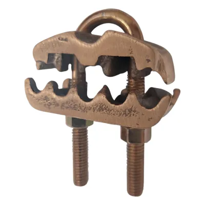 Conector para 3 Cables de Cobre (4 - 2/0 AWG) a Tubo o Varilla (5/8 in - 3/4 in).