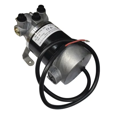 Bomba Hidráulica Reversible PUMP-2 / 12V DC / Flujo 0.8L (49 cu.in) por Minuto / Para Cilindros de 80 cc - 250 cc (4.9 - 15.2 cu.in) / Conexiones O-Ring Boss (ORB) / Incluye 3 Accesorios ORB-5 a 9/16 UNF / Compatible con SteadySteer