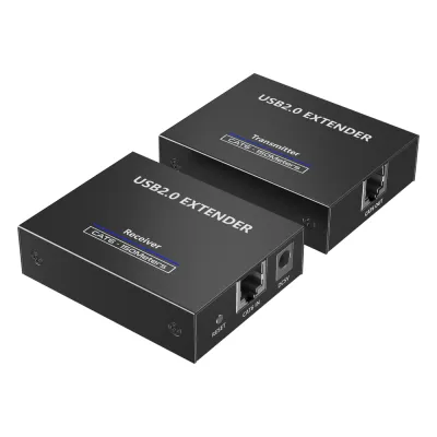 Kit EXTENSOR USB 2.0 de 4 Puertos para Distancias de Hasta 150 m | Soporta USB 2.0, USB 1.1 y USB 1.0 | UTP Cat 5e/6/6a/7 | Soporta Switch Gigabit | Ideal para Cámaras WEB, Impresoras, Escáner, Memorias, Mouse, etc.