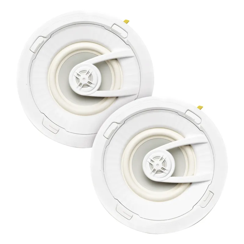 PAR de altavoces de 7 " | montaje de Techo | Diseño TruGrip | Instalacion Sin Herramientas | Woofer de Polipropileno Blanco con Quick Connect