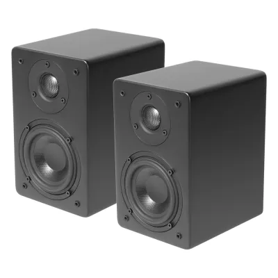 PAR de Altavoces de Estantería | Woofer de 4'' | Tweeter de 1 | Acabado negro mate | 40 watts | 8ohms