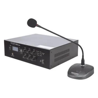 KIT de Amplificador de 120W Modelo SFB120 | más Micrófono de Escritorio Modelo SF621A