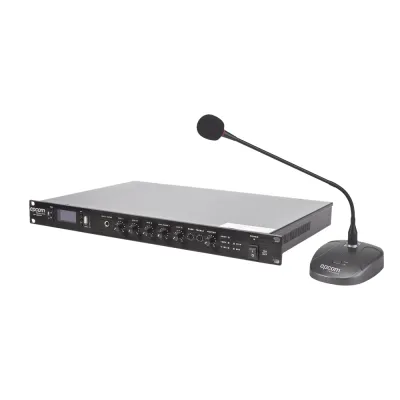 KIT de Amplificador de 120W Modelo SF120DTB | más Micrófono de Escritorio Modelo SF621A