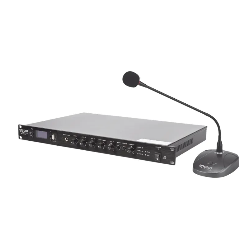 KIT de Amplificador de 120W Modelo SF120DTB | más Micrófono de Escritorio Modelo SF621A