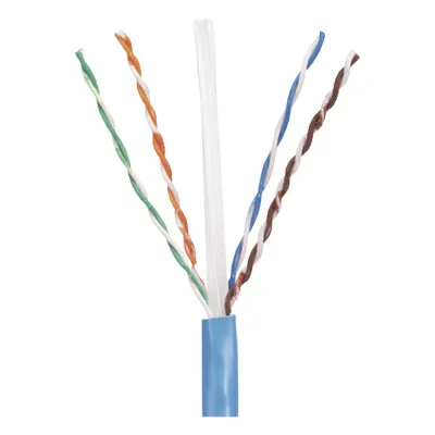 Bobina de Cable UTP 305 Metros (1000 Pies) de Cobre, PanNet, Azul, Categoría 5e (24 AWG), PVC (CM), de 4 Pares
