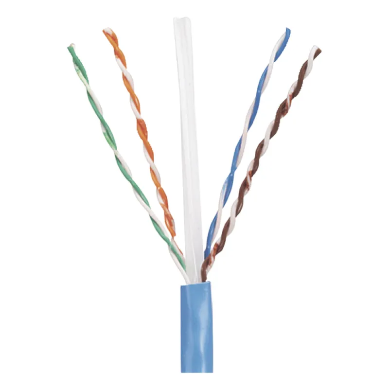 Bobina de Cable UTP 305 Metros (1000 Pies) de Cobre, PanNet, Azul, Categoría 5e (24 AWG), PVC (CM), de 4 Pares