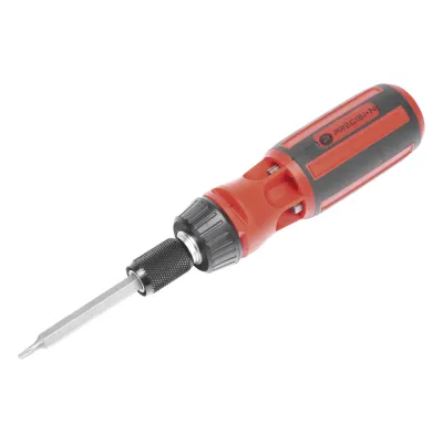 Desarmador 6 en 1 con Mango de Agarre Plástico (Torx #10 y #20, Hexagonal #5, PH0, PH2, Plana #5)