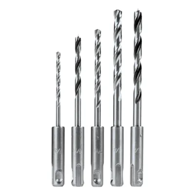 Juego de 5 Pzas. de Broca SDS-PLUS para Madera y Metal