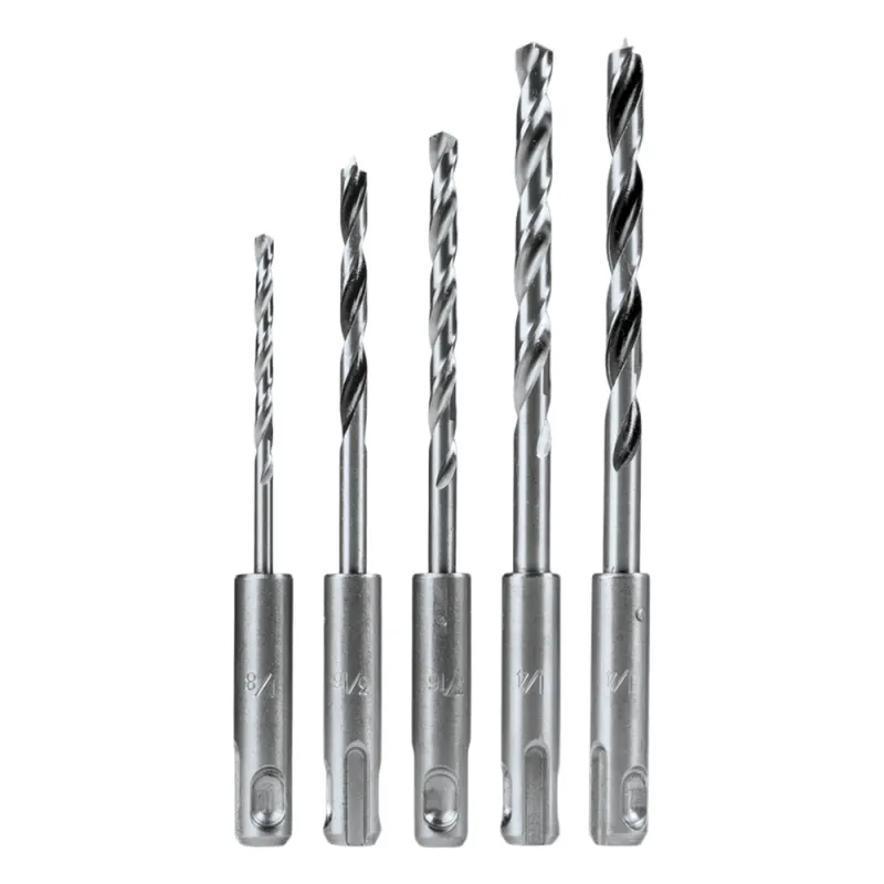 Juego de 5 Pzas. de Broca SDS-PLUS para Madera y Metal