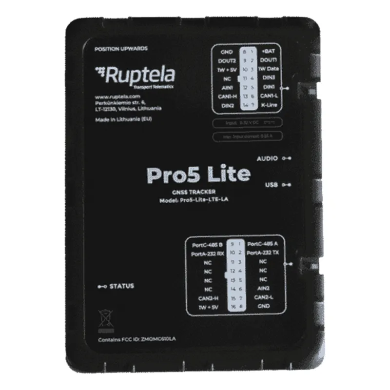 Localizador y Rastreador Vehicular GPS Avanzado / LTE Cat1 (4G) y GSM 2G / Lectura de Computadora de Viaje en Vehículos Compatibles / Monitoreo de Audio, Temperatura y Combustible / Bluetooth BLE 5.0 / SIM Nano / Detección de Jammer con Paro de Motor /