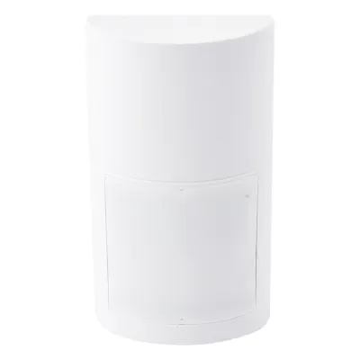 Detector de Movimiento Exterior / Doble Tecnología PIR + Microondas / 12 m (39.4 ft) de Alcance / 120° de Cobertura / Anti-Blocking / Altura Ajustable 0.8-2.7 m / 100% Exterior / Compatible con Cualquier Panel de Alarma