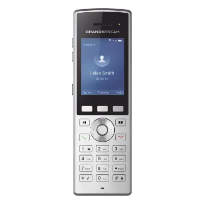Teléfono WiFi portátil empresarial con 2 lineas y cuentas SIP, Bluetooth y botón Push-to-talk
