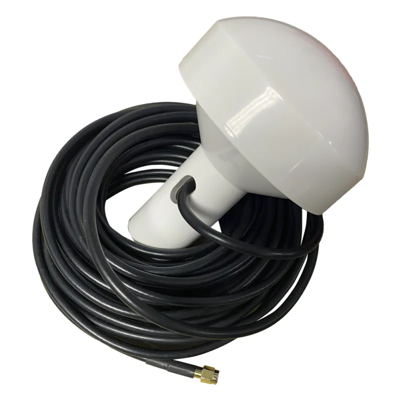 Antena marina de GPS con conector SMA- Macho en frecuencia 1575.42 MHz de 28 dBi. Incluye soporte rotativo